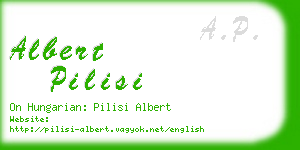 albert pilisi business card